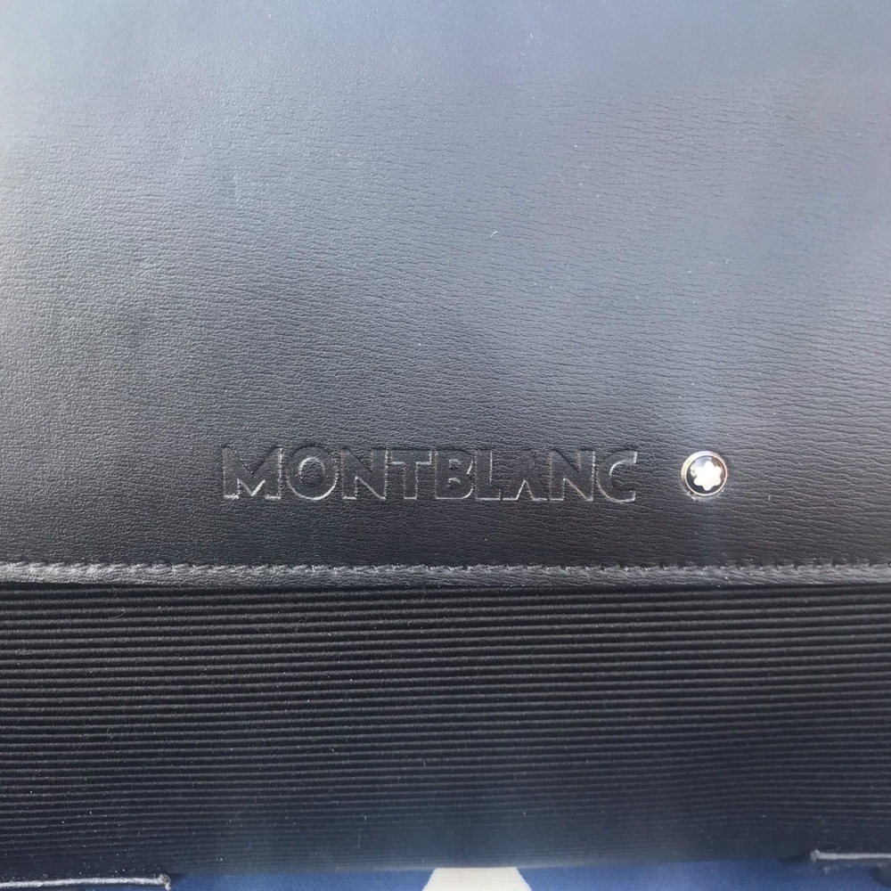 Authentic MONTBLANC bag leather trim wristlet - Picture 2 of 8